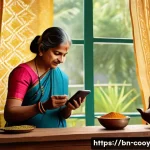 Home 22 가족 요리 유산의 현대적 기록 방법 - A cozy, warm kitchen scene featuring a Bengali grandmother teaching her granddaughter traditional Be...