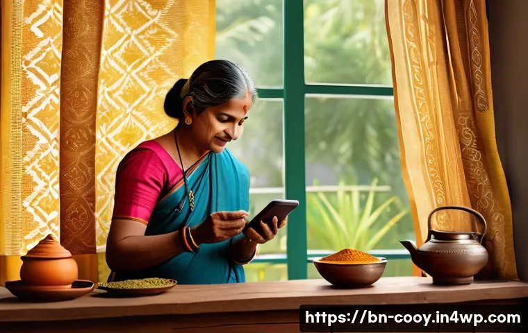 가족 요리 유산의 현대적 기록 방법 - A cozy, warm kitchen scene featuring a Bengali grandmother teaching her granddaughter traditional Be...